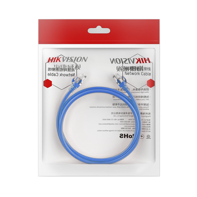 Cable de Parcheo (Patch Cord) / UTP / Cat. 6 (24 AWG) / 2 Metros / Color Azul / Ideal para PoE+ / Interior