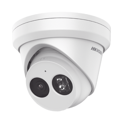 Turret IP 4 Megapixel / Lente 2.8 mm / 30 mts IR EXIR / Exterior IP67 / WDR 120 dB / PoE / ACUSENSE (Evita Falsas Alarmas) / Micrófono Integrado / Metal / MicroSD / ONVIF / ACUSEARCH