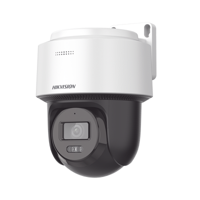 Domo PT IP 4 Megapixel / Lente 4 mm / Dual Light (30 mts IR + 30 mts Luz Blanca) / ACUSENSE / Autoseguimiento en Humanos / PoE / IP66 / Micrófono y Bocina Integrado (Audio de Dos Vías) / Micro SD / Incluye Montaje de Pared o Techo