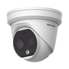 Turret IP Dual / Térmica 6.2 mm (160 X 120) / Óptico 8 mm (4 Megapixel) / 15 mts IR / Exterior IP67 / PoE / Termométrica / Detección de Fuego / Detección de Temperatura / Sirena y Luz Intermitente Integrada