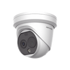 Turret IP Dual / Térmica 2.1 mm (256 x 192) / Óptico 2.2 mm (4 Megapixel) / Termométrica / Detección de Temperatura / PoE /Exterior IP66 / Sirena y Luz Intermitente Integrada / MicroSD