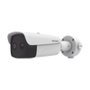 Bala IP Dual / Térmica 35 mm (384 X 288 ) / Óptico 15 mm (4 Megapixel) / 100 mts IR / IP66 / PoE / Termométrica / Detección de Temperatura / MicroSD