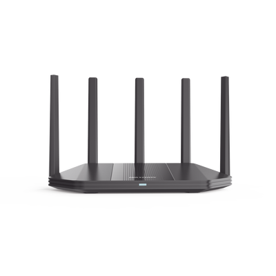 Router Inalámbrico / Wifi 6 / Hasta 3000 Mbps / Doble Banda AC (2.4 GHz y 5 GHz) / 4 Puertos 1000 Mbps / 4 Antenas Omnidireccional / Interior / Beamforming Optimizado