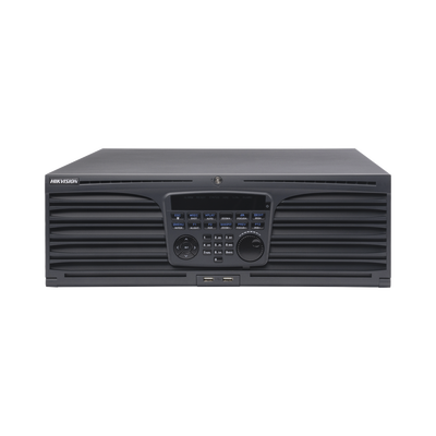 NVR 12 megapixel (4K) / 64 canales IP / Soporta Cámaras con AcuSense / 16 Bahías de Disco Duro / 2 Tarjetas de Red / Soporta RAID con Hot Swap / HDMI en 4K / Soporta POS