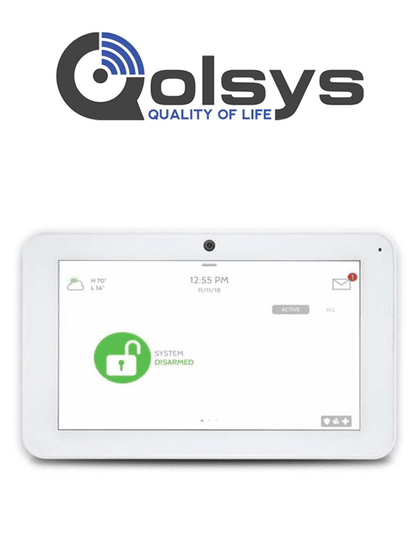 QOLSYS IQREMOTE - QW9104-840 Panel Touch Secundario de 7Compatible con IQ Panel 4, IQ Hub, IQ4 Hub, IQ Pro y IQ Panel 2 Plus. Cámara de 5MP Embebida y Control Completo de las funciones de seguridad y Z-Wave