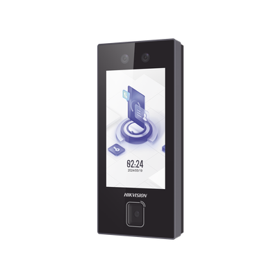 Terminal Facial Min Moe con LECTOR DE QRs FISICO Ultra Rápido y Tarjetas MIFARE / 3000 Rostros / Pantalla 4.5 / Administrable en la Nube con HikConnect Teams / Exterior IP65 / PoE / WiFi / HIK-IA