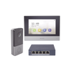 Kit de Videoportero IP + Switch Poe Poe Estandar con llamada a App de Smartphone (HikConnect) / Apertura con tarjeta MIFARE / Frente de calle IP65 / Soporta 1 Departamento