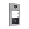 Videoportero IP 2 Megapixel / Llamada y Apertura Remota desde App Hik-Connect (requiere monitor) / PoE / Exterior IP65 + Antivandalico IK08 / 2 Departamentos / Apertura con Tarjeta / Soporta 2 Puertas y hasta 6 Monitores