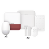 (AX PRO) KIT de Alarma AX PRO / Incluye: 1 Hub / 2 Sensores PIR / 3 Contactos Magnéticos mini / 1 Control Remoto / 1 Sirena Estrobo en color Rojo Inalámbrica Exterior /1 Teclado Inalámbrico / Wi-Fi / Compatible con Hik-Connect P2P