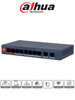 DAHUA DH-CS4010-8ET2GT-110 - Switch PoE de 10 Puertos/ 8 Puertos PoE 10 & 100/ 2 Puertos Uplink GE/ 2 Puertos PoE con Suministro de Hasta 90W/ 110 Watts Totales/ Administrable en la Nube por DoLynk Care/ PoE 250 Metros/ Metal/ Switching 5.6 Gbps/