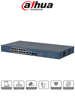 DAHUA DH-CS4218-16ET-135-V2 - Switch PoE de 18 Puertos/ 16 Puertos Poe 10 & 100/ 2 Puertos Uplink G + 2 Puertos SFP/ 135 Watts Totales/ Administrable en la Nube por DoLynk Care/ PoE Hasta 250 Metros/ Metal/ Switching 7.2 Gbps