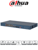 DAHUA DH-CS4218-16ET-240-V2 - Switch PoE Administrable de 18 Puertos / 16 Puertos PoE/ 240 Watts Totales/ Interfaz Web/ Puerto 1 y 2 Soportan 90 Watts/ 2 Puertos SFP/ 2 Puertos Uplink/ Administrable Cloud Dolink Care/ PoE Watchdog/ Switching 8.8 Gbps/
