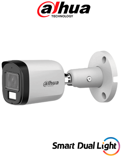 DAHUA DH-HAC-B2A51N-U-IL-A- Cámara Bullet 5 Megapixeles/ HDCVI X Plus/ Lente 2.8 mm Apertura Hasta 106°/ Iluminación Dual Inteligente/ Iluminación Hasta 30Mts IR + 20Mts Luz Calida/ Micrófono Incorporado/ Metal/ Para Exterior IP67 OD CD