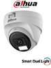 DAHUA DH-HAC-T1A51N-U-IL-A- Cámara Domo 5 Megapixeles/ HDCVI X Plus/ Lente 2.8 mm Apertura Hasta 106°/ Iluminación Dual Inteligente/ Micrófono Incorporado/ Iluminación Hasta 25Mts IR + 20Mts Luz Calida/ Plástico/ Ideal para Interior/ LoNuevo OD