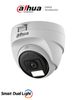 DAHUA DH-HAC-T1A51N-U-IL-A- Cámara Domo 5 MP Serie Cooper/ Lente 2.8 mm Apertura Hasta 106°/ Iluminación Dual Inteligente/ Micrófono Incorporado/ Iluminación Hasta 25Mts IR + 20Mts Luz Calida/ Plástico/ Ideal para Interior/