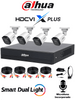 DAHUA DH-KIT/XVR1B08-I/T/8-B1A21N-U-IL-A-0280B- Kit de 8 Canales 2 Megapixeles DVR Cooper-I WizSense Con IA H.265+ 8 Camaras B1A21N-U-IL-A-0280B 1080p 8 Canales + 2 IP o Hasta 10 Canales IP 4 Canales SMD Plus