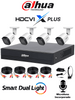 DAHUA DHI-KIT/XVR1B04H-I/T/4-B2A51N-U-IL-A-0280B-S3-DIP -Kit de 4 Ch de 5 MP/ DVR Cooper-I WizSense/Con IA/ H.265+/4 Camaras B2A51 Metalicas/4 Ch + 1 IP o Hasta 5 Ch IP/ 4 Ch SMD Plus/Busqueda de Humanos y Vehiculos/Accesorios Incluidos