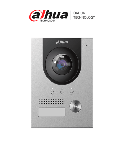 Dahua VTO2201F-P Frente de calle IP 2MP/ IK 07/ IP 65/ Control de Cerradura/ Aluminio/ Compatible con App DMSS/ Apertura remota/ Alimentación a 12V / VDP