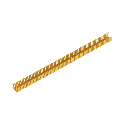 Canaleta Ranurada de PVC sin Tapa, Fiber-Duct, 4 in de Ancho, 4 in de Alto y 1828.8 mm de Largo, Color Amarillo