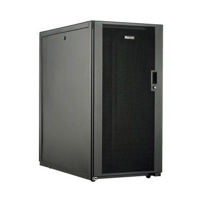 Gabinete Profesional de Telecomunicaciones, de Piso, 24 UR, 600 mm de Ancho y 1070 mm de Profundidad, Color Negro
