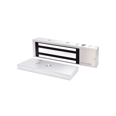 CERRADURA ELECTROMAGNETICA DE 600LB EN COLOR NEGRO CON SENSOR DE ADHERENCIA Y LED DE STATUS