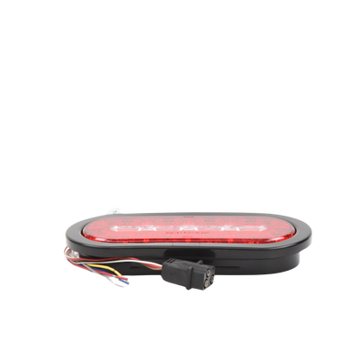 Plafón Ovalado de 7.5 Para Camiones de Transporte, 18 LED Ultra Brillantes, Color Rojo/Claro/Ambar