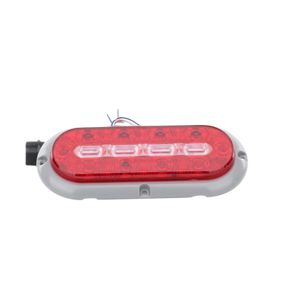 Plafón Ovalado de 7.5 Para Camiones de Transporte, 18 LED Ultra Brillantes, Color Rojo/Claro/Ambar