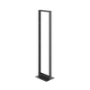 Rack de Dos Postes Estándar de 19 in, Rieles Numerados y Roscados #12-24, Fabricado en Aluminio, 45 Unidades de Rack, Color Negro