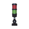 Torre LED Indicadora de estado de 2 niveles color Rojo y Verde, con Buzzer integrado a 85 dB, a 110-240 VCA con Montaje incluido de 60 mm de diámetro
