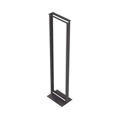 Rack de 2 Postes, Estándar 19, 45 Unidades, Fabricado en Acero, Base L para Anclar a Piso.