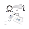 Kit PLUS de Amplificador de Señal Celular 5G / Penta Banda / Soporta 2G, 3G, 4G y 5G / Compatible con TELCEL, AT&T, MOVISTAR y OMV / Cobertura hasta 250 m2 / Incluye Antenas, Jumpers coaxiales y mástil.