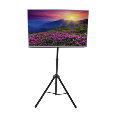 Trípode Portátil con Soporte de piso para Monitores de 32 a 65 / Vesa 600 x 400 / Acero / Montaje de 65 cm a 1 mt