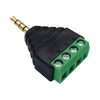 Conector de audio de 3.5mm macho a terminal de tornillo de 4 pines
