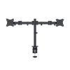 Montaje de Escritorio articulado para 2 monitores de 13 a 27 / Soporta hasta 10 kg / Vesa 75 x 75 / 100 x 100 / Acero / Giro: 360°