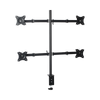 Montaje de Escritorio articulado para 4 monitores de 13 a 27 / Soporta hasta 15 kg / Vesa 75 x 75 / 100 x 100 / Acero