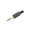 Conector macho de 6,3 mm con funda de plastico (estereo)