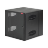 Gabinete AccessPlus de Montaje en Pared de 19in, Rieles Numerados y Roscados #10-32, Puerta con Ventana de Seguridad, 600 mm de Ancho, 637 mm de Profundidad, 26 UR, Color Negro