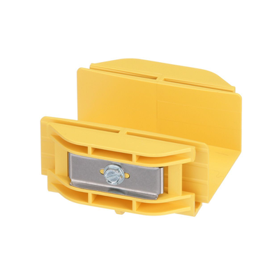 Union Recta Cople, Para Canaleta FiberRunner 2X2, Color Amarillo