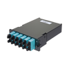 Placa Acopladora de Fibra Óptica FAP, Con 12 Pigtails y 6 Conectores SC Duplex (12 Fibras), Para Fibra Multimodo OM3/OM4, Color Aqua