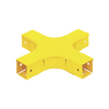 Accesorio de 4 Vías Horizontal, Con Ángulos a 90º, Para Canaletas FiberRunner 2X2, Color Amarillo