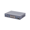 Switch no Administrable 8 puertos 10/100 PoE 802.3af/at 135W, 1 puerto Uplink 10/100/1000 y 1 SFP 100/1000 para escritorio