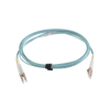 Jumper de Fibra Óptica Multimodo 50/125 XGLO OM3, LC-LC Duplex, OFNR, Color Aqua, 5 Metros
