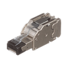 Plug RJ45 Blindado, Instalación Recta, Terminación en Campo Certificable, Compatible con Cat5e, Cat6 y Cat6A, Color Plata