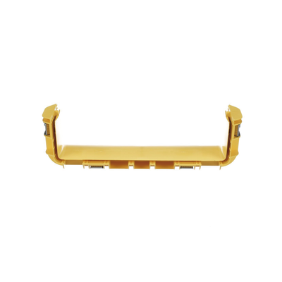Union Recta Cople, Para Canaleta FiberRunner 12X4, Color Amarillo