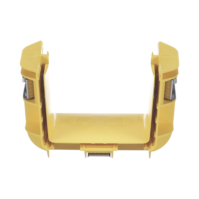 Union Recta Cople, Para Canaleta FiberRunner 4X4, Color Amarillo