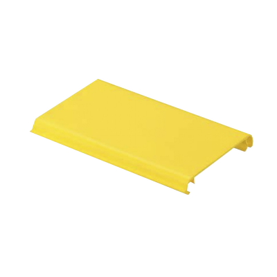 Tapa Con Bisagra a Presión Para Canaleta FiberRunner FR4X4YL2, de PVC Rígido, Color Amarillo, 2 m de Largo