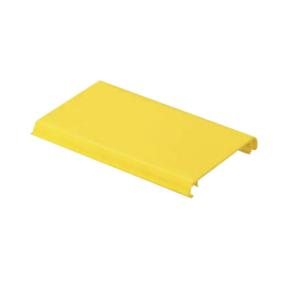 Tapa Con Bisagra a Presión Para Canaleta FiberRunner FR4X4YL6, de PVC Rígido, Color Amarillo, 1.8 m de Largo