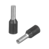 Ferrule Aislado Para Cables 16 AWG, PIN de 6 mm de Longitud, Mango Color Negro, Paquete de 500 Piezas.
