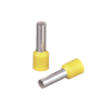 Ferrúl de cobre DIN Amarillo para Cable 10 AWG con largo 12 mm. Paquete de 100 Piezas
