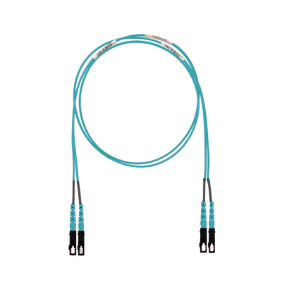 Jumper de Fibra Optica Multimodo 50/125 OM3, SC-SC Duplex, LSZH (Cero Halógenos), Color Aqua, 2 Metros